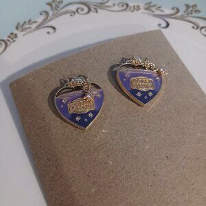 180- Purple Enamel Halloween Potion Bottle Earrings